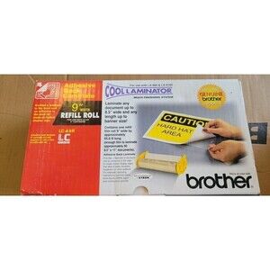 NEW BROTHER VINTAGE ADHESIVE BACK LAMINATE 9" WIDTH REFILL ROLL FOR LC-A9